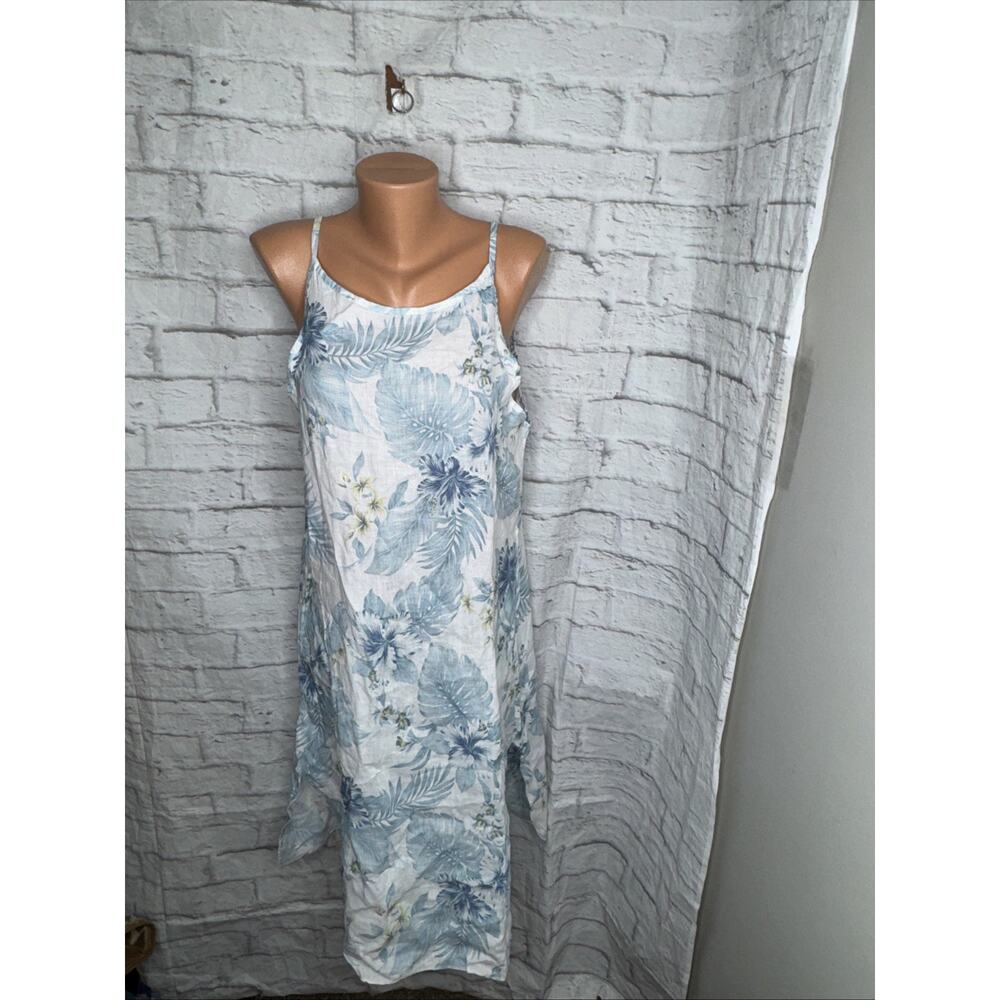 NWT Lungo L’arno Sz M, 100% Linen Made in Italy Pockets! Dress, Coverup